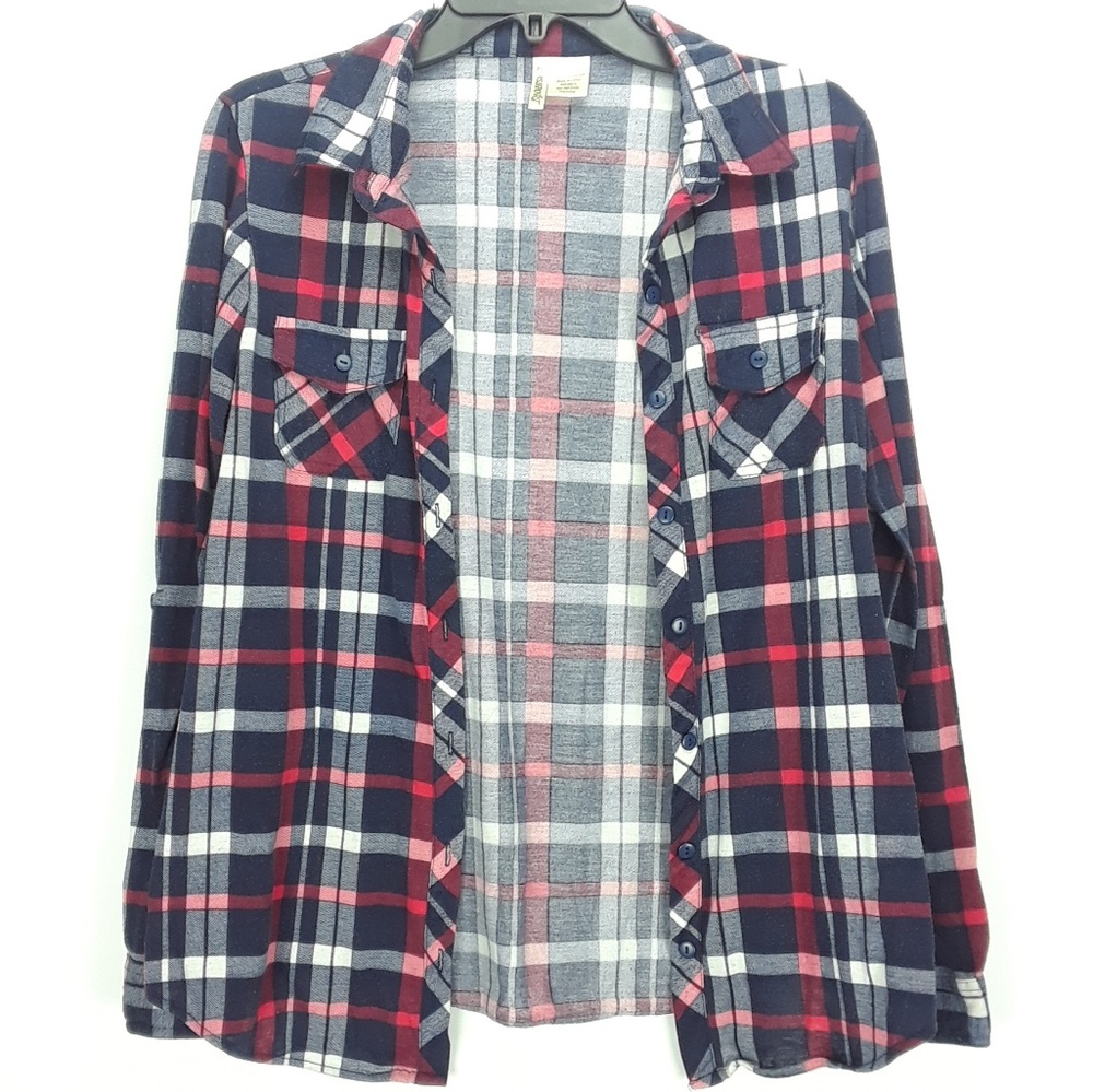☆red, white, and navy blue flannel☆